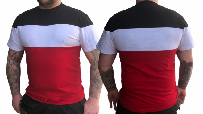 Premium Shirt schwarz/weiß/rot
