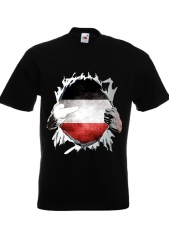 T-Hemd - Aufriss - schwarz-weiß-rot - vintage