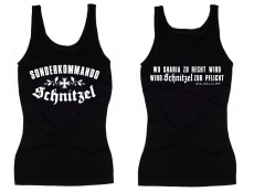 Frauen Top - Sonderkommando Schnitzel - schwarz/weiß