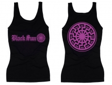 Frauen Top - Black Sun - schwarz/lila - Motiv 1