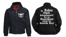 Harrington Jacke - bedruckt - schwarz - Deutsches Herz