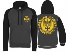 Baseball - Hoodie - German Fitness University - Adler - Charcoal/JetBlack +++RAUSVERKAUF+++