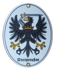 Emailleschild - Westpreußen