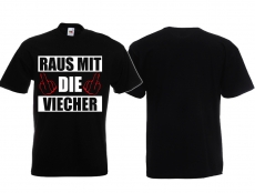 Frauen T-Shirt - Raus mit die Viecher - schwarz