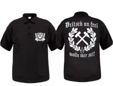 Polo-Shirt - Arzgebirg - Deitsch und Frei wolln mer sei! - Erzgebirge - Motiv 1