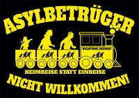 Asylbetrüger nicht Willkommen - Aufkleber Paket 10 Stück