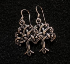 Ohrringe - Feiner keltischer Lebensbaum - Silber - 1 Paar
