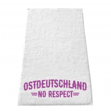 Handtuch - Ostdeutschland - No Respect - weiß/lila
