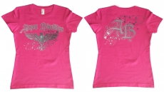 Frauen T-Shirt - Aryan Bloodline - Motiv 2 - pink/silber