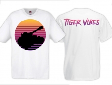 Frauen T-Shirt - Retro - Tiger Vibes - weiß