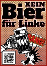 Kein Bier für Linke - Aufkleber Paket 10 Stück