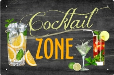 Blechschild - Cocktail-Zone - BS511 (294)