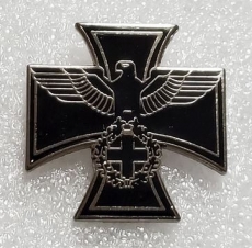 Pin - Eisernes Kreuz mit Reichsadler - Motiv 2 - schwarz