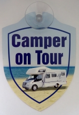 Schild mit Saugnapf - Camper on Tour