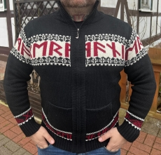 Runenstrickjacke - Germania - schwarz-weiß-rot +++NOCH 2 STÜCK DA+++