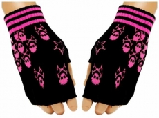 Handschuhe - Pink Skulls