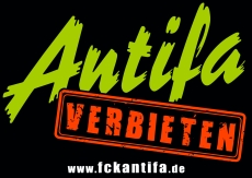 Antifa verbieten - Aufkleber Paket 10 Stück