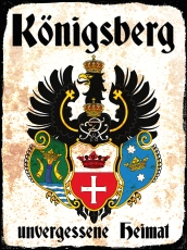 Blechschild - 20x30cm - Königsberg - Unvergessene Heimat