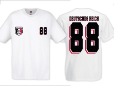 Frauen T-Shirt - Fußball - Deutsches Reich - Trikot 88 - Motiv 1 - weiß