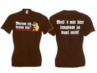 Frauen T-Shirt - Warum ich braun bin? 2 - braun