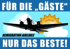 Remigration Airlines - Aufkleber Paket 100 Stück