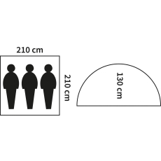 Zelt - Monodom - 3 Personen - oliv