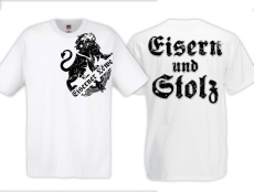 Frauen T-Shirt - Eiserner Löwe - Eisern und Stolz - weiß