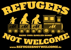 Refugees NOT WELCOME - Aufkleber Paket 10 Stück