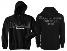 Kapuzenpullover - Ultrabraun - weiß