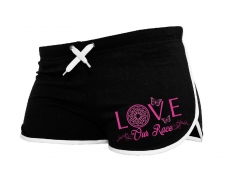 Frauen - Shorts Love our Race - lila