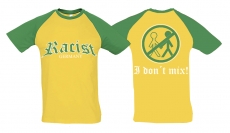 Raglan T-Shirt - Racist - Germany - Gold/KellyGreen