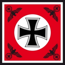 Fahne - 120x120 - Eisernes Kreuz mit vier Reichsadlern (69)