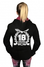 Druck18 Premium - Frauen Kapuzenjacke - Division18 - schwarz