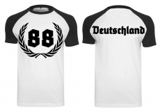 Raglan T-Shirt - 88 - schwarz/weiß