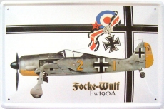 Blechschild - Focke Wulf FW 190 A - D38 (151)