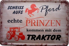 Blechschild - Scheiß auf´s Pferd - BS060 (144)