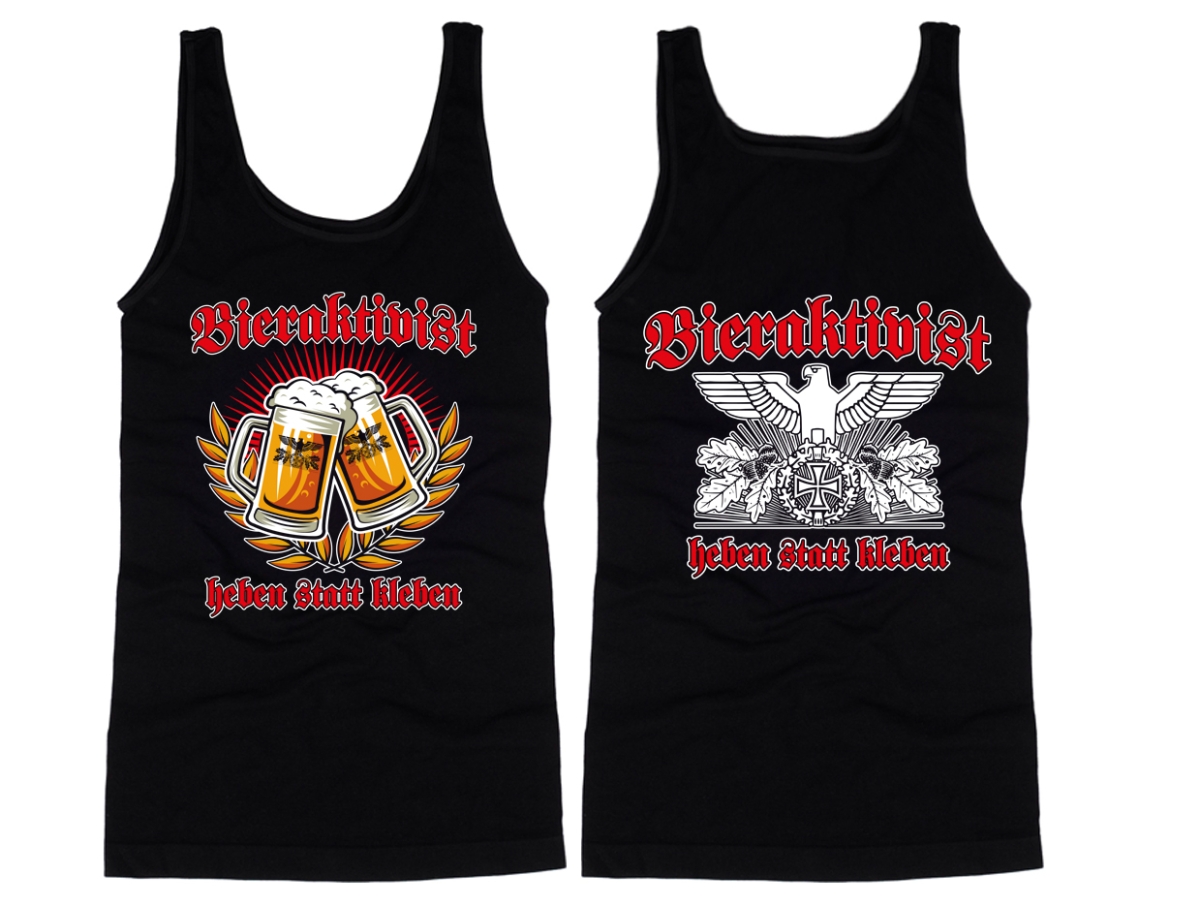 Muskelshirt/Tank Top - Bieraktivist - heben statt kleben - Motiv 2