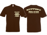 T-Hemd - Support Hilter - braun/beige
