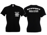 Frauen T-Shirt - Support Hilter - schwarz/weiß