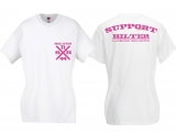 Frauen T-Shirt - Support Hilter - weiß/rosa