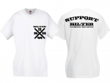 Frauen T-Shirt - Support Hilter - weiß/schwarz