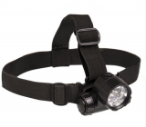 Kopflampe - 6 LED PLUS 1 - schwarz