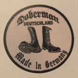 Aufnäher - Doberman - Made in Germany - weiß