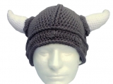 Mütze - Wikinger Helm - gehäkelt - Für den Winter geeignet