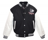 Baseball Jacke - Leder - Tysonz - weiß