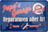 Blechschild - Papas Garage - BS204 (227)