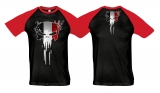Raglan T-Shirt - Vergeltung - schwarz/rot