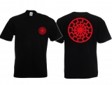 Frauen T-Shirt - Schwarze Sonne - rot - Motiv 2