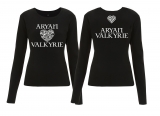 Frauen - Sweatshirt - Aryan Valkyrie - keltisches Herz - schwarz/weiß