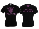 Frauen T-Shirt - Aryan Valkyrie - keltisches Herz - schwarz/lila